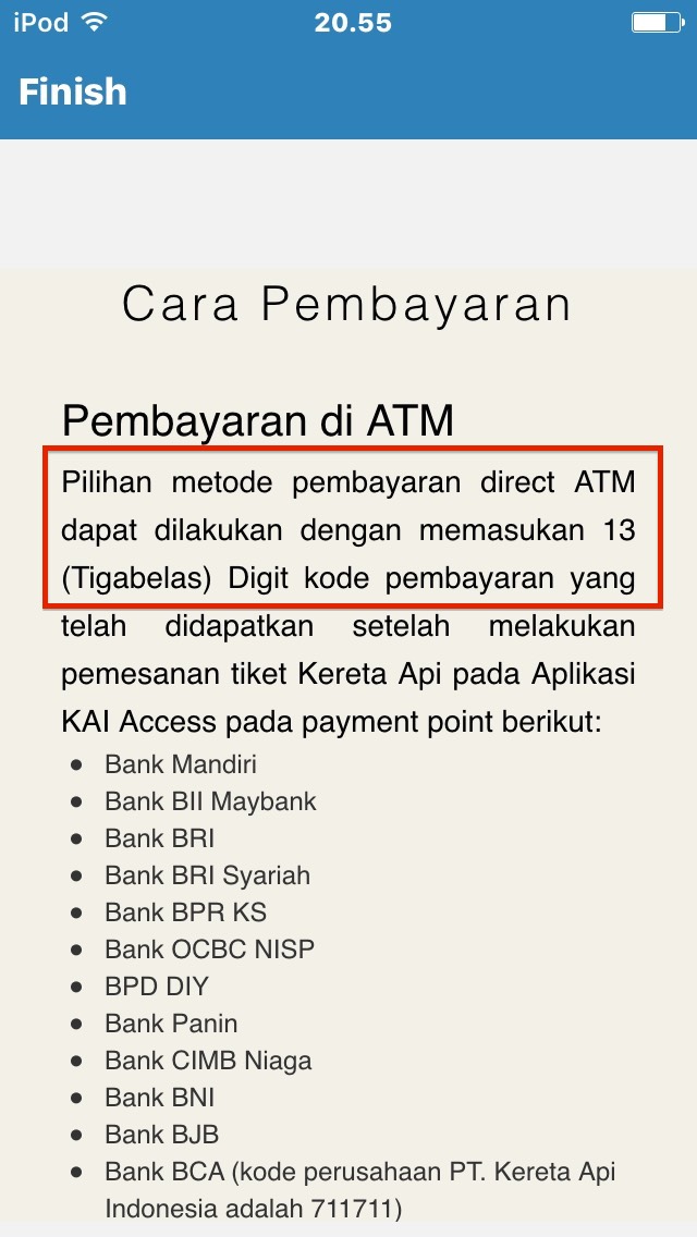 Cara Pembayaran Tiket Kereta Api Online melalui ATM BNI