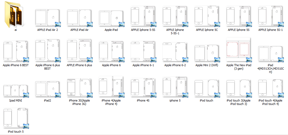 sw templates ai cdr templates apple iphone ipad for cutting