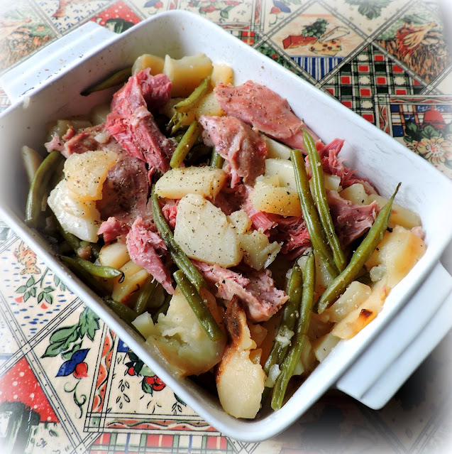 Crock Pot Ham, Beans and Potatoes