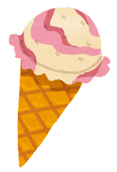 アイスクリームのイラスト「ミックス」