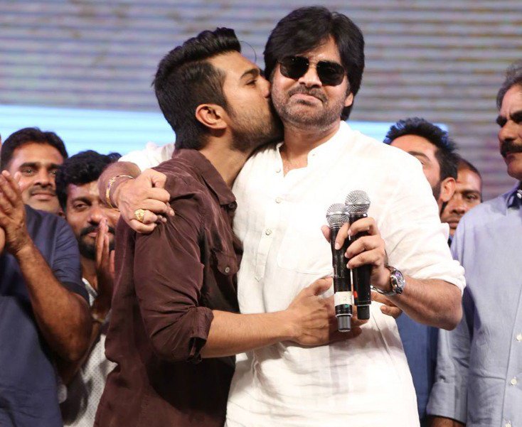 Pawan Kalyan Ram Charan At Rangasthalam Success Meet - Glamorous Indian