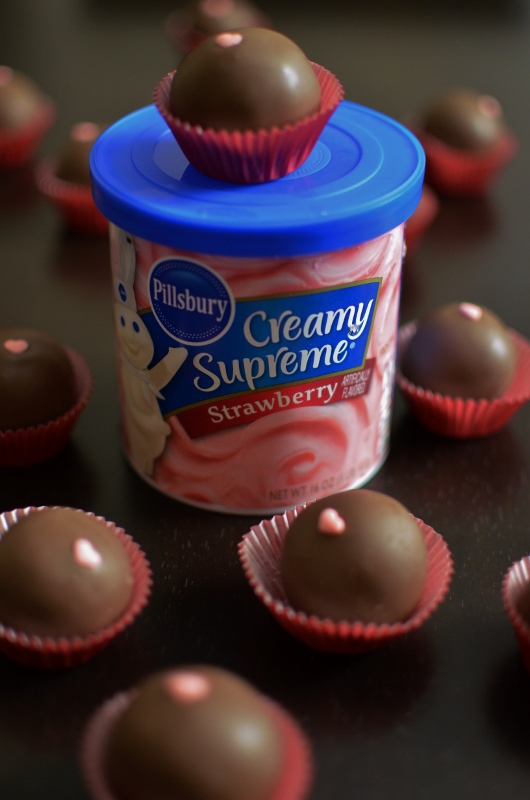 For the Love of Dessert Dark ChocolateStrawberry Cake Balls