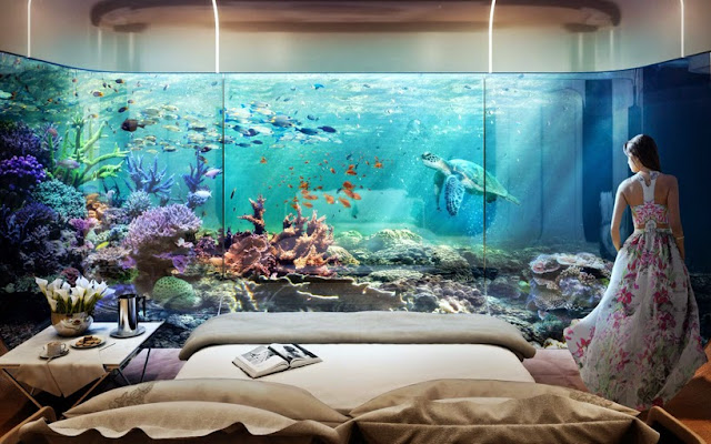 Nội thất phòng ngủ biệt thự “nửa nổi nửa chìm” ở Dubai Nội thất phòng ngủ biệt thự “nửa nổi nửa chìm” ở Dubai