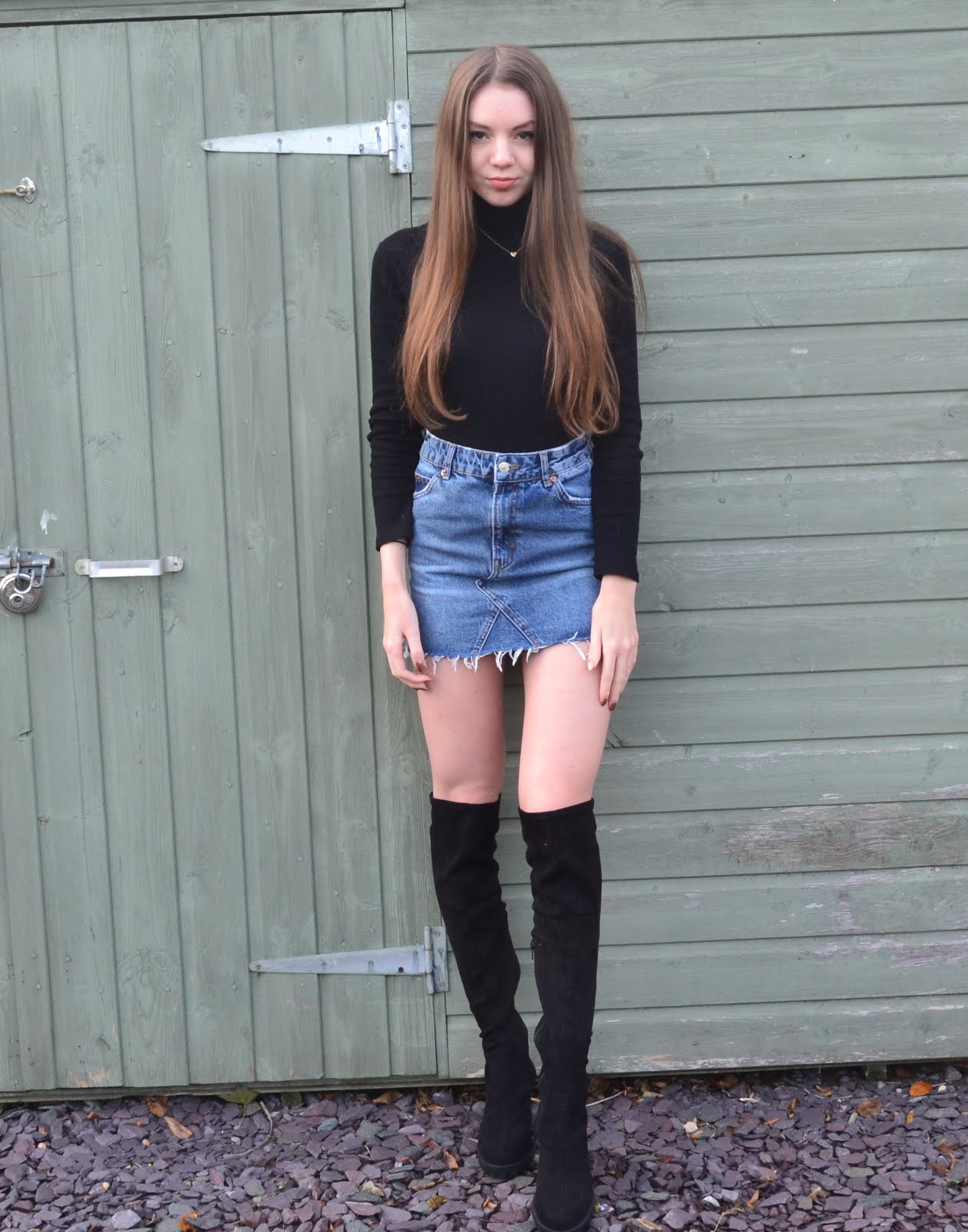 Skirt With Knee High Socks