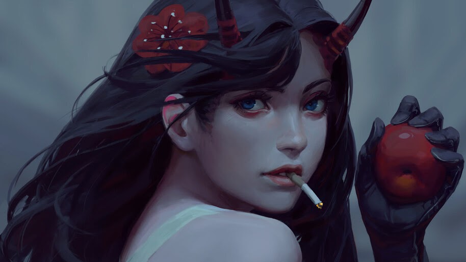 Fantasy, Girl, Smoking, 4K, #4.64