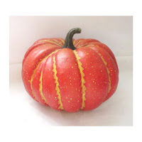 red foam craft pumpkin