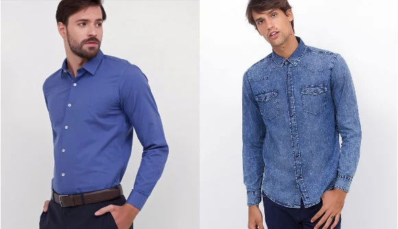 Camisas masculinas Slim Fit