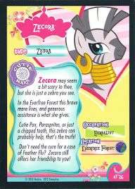My Little Pony Zecora Series 1 Trading Card