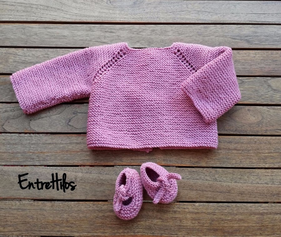 como hacer chaquetita o jersey de bebe tejido