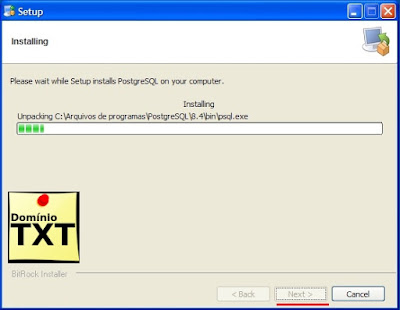 DominioTXT - Instalação PostgreSql no Windows
