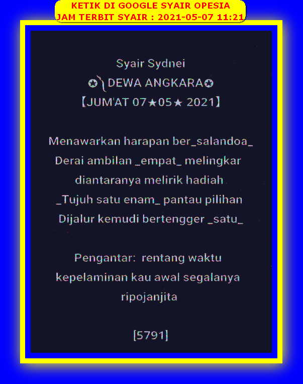 PREDIKSI SYDNEY COJEEL
