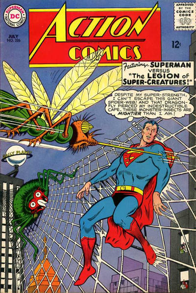 Episode #384 Part III: Superman Comic Book Cover Dated July 1965: Action Comics #326!