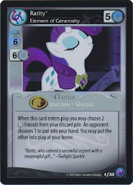 My Little Pony Rarity, Element of Generosity Canterlot Nights CCG Card