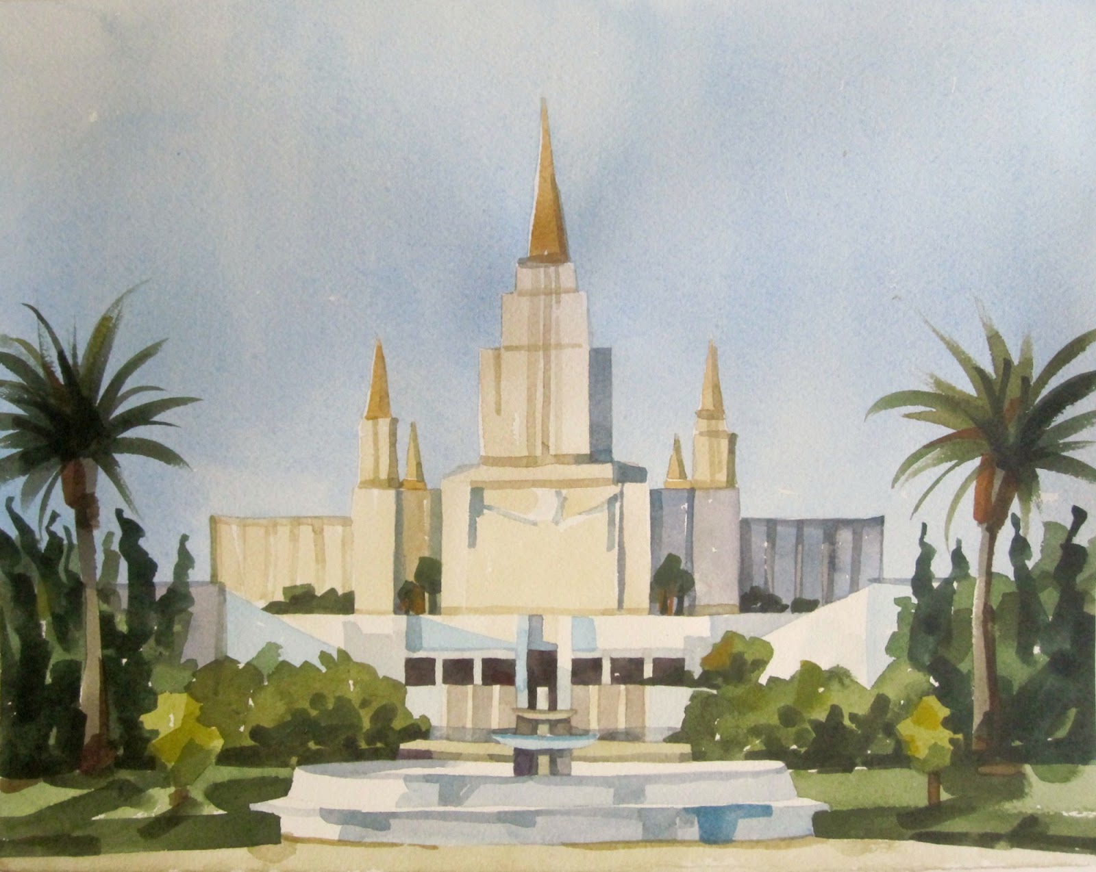 Laura Clarke Hawkins: New Painting: Oakland Temple