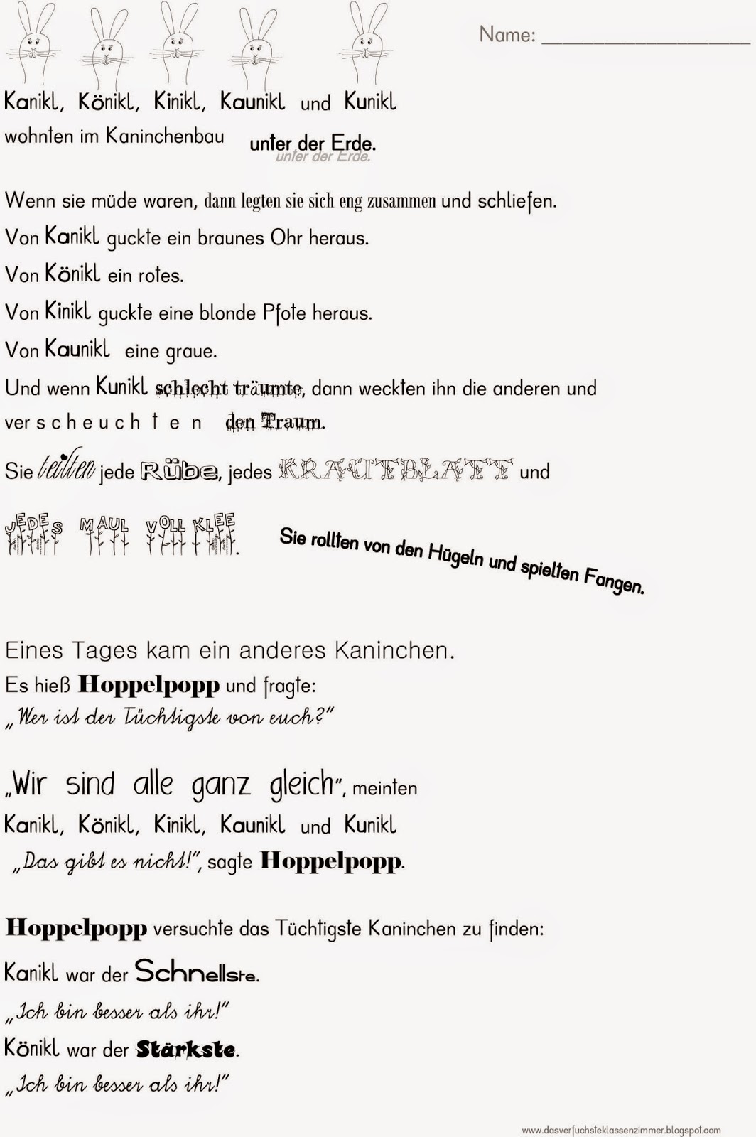 Das verfuchste Klassenzimmer K Dann rufen alle Hoppelpopp