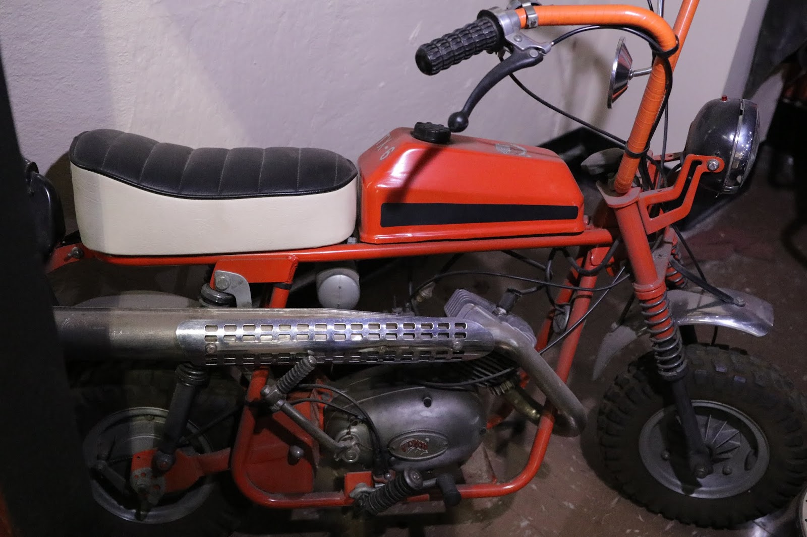 OldMotoDude 1970 Fantic Bronco Minibike on display at the Rocky