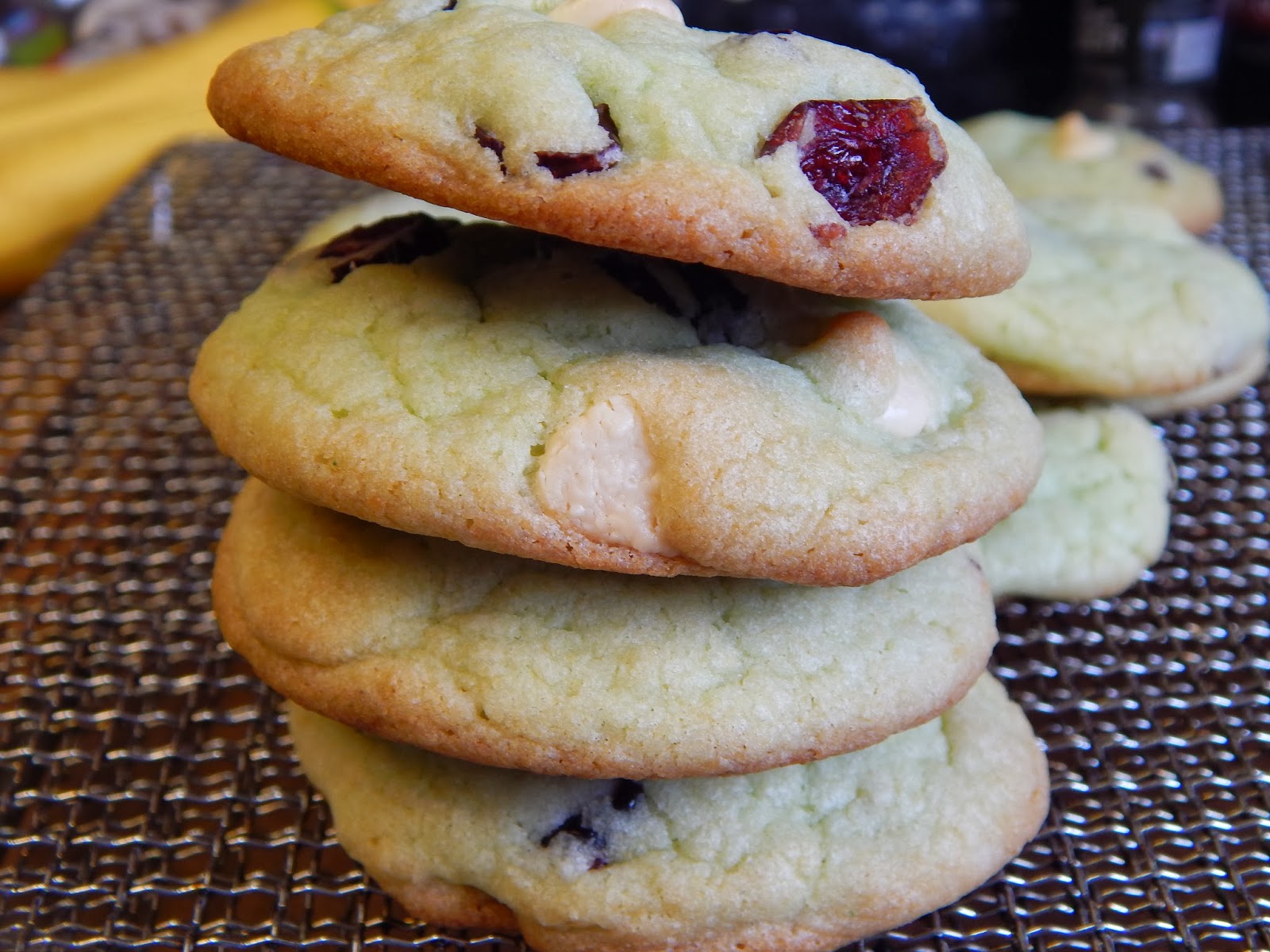 MorningNooNight Cranberry Pistachio Pudding Cookies