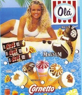 ... dos Cornetto de Tangerina, Whisky, Moka, Limão e outros sabores