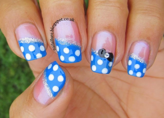 My Nail Files: Diagonal Dotted French Tips
