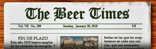 Dominical de noticias sobre cerveza. Pulsa aquí si no te carga para leer el periódico