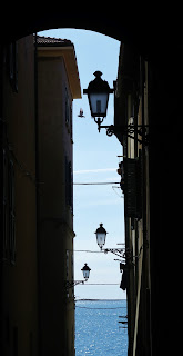 Old lights on the way to the sea. Piombino.