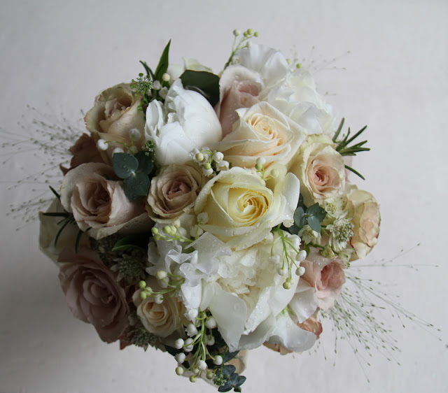 The Flower Magician: Beautiful Nudes and Cream Wedding Bouquet