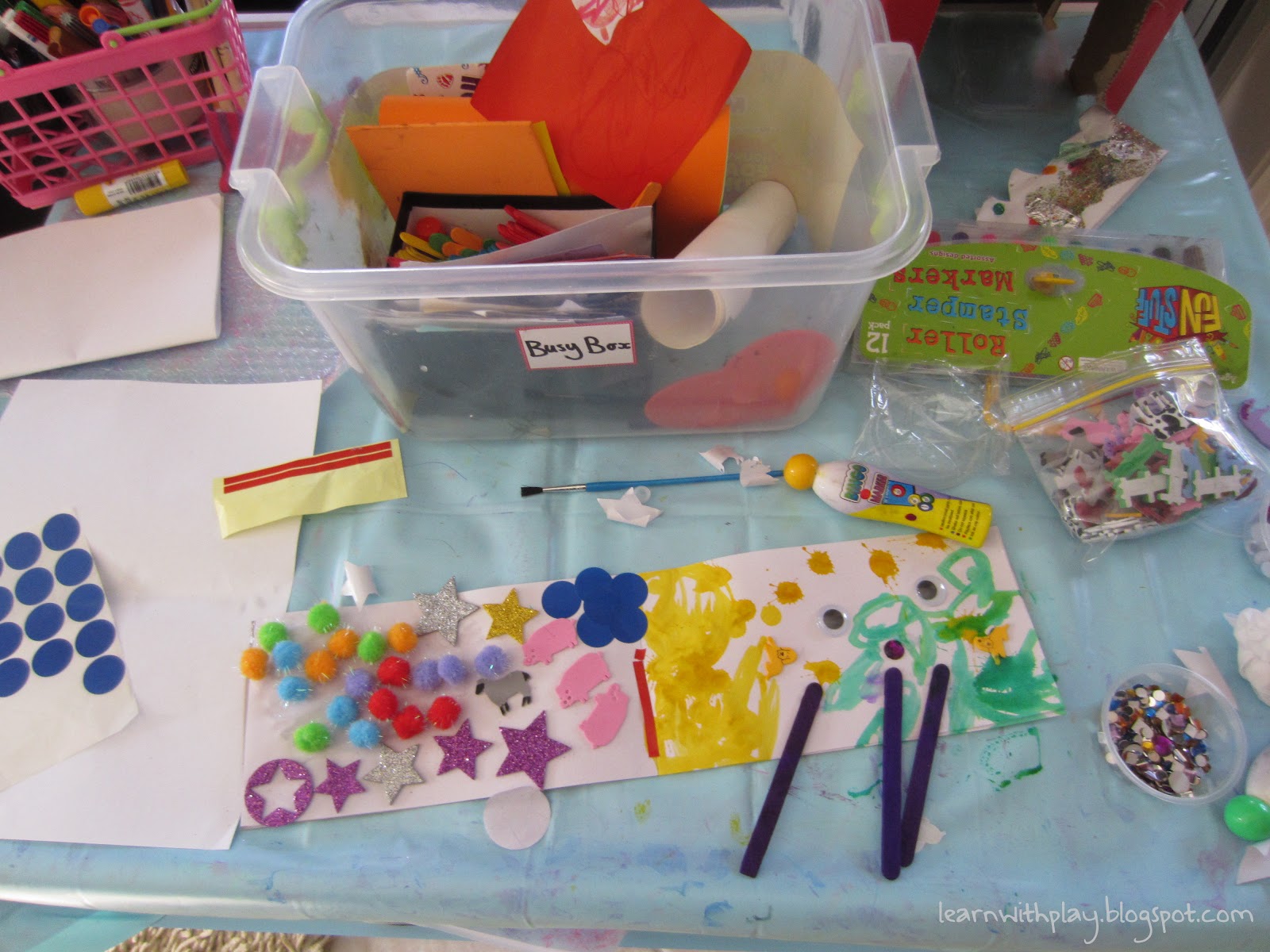 Learn with Play at Home DIY Busy Box. How and Why?