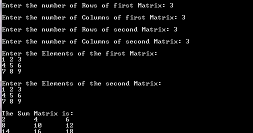 Computing for Beginners: C Program to Perform Matrix addition Using ...