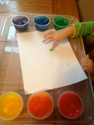 finger homemade paints