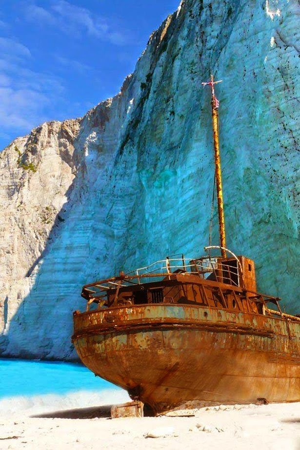 Navagio Beach, Zakynthos, Greece Navagio Beach Ship