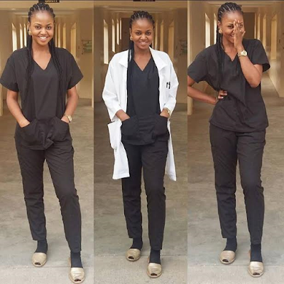 2 Beauty and brains! Check out photos of a stunning Nigerian medical personnel
