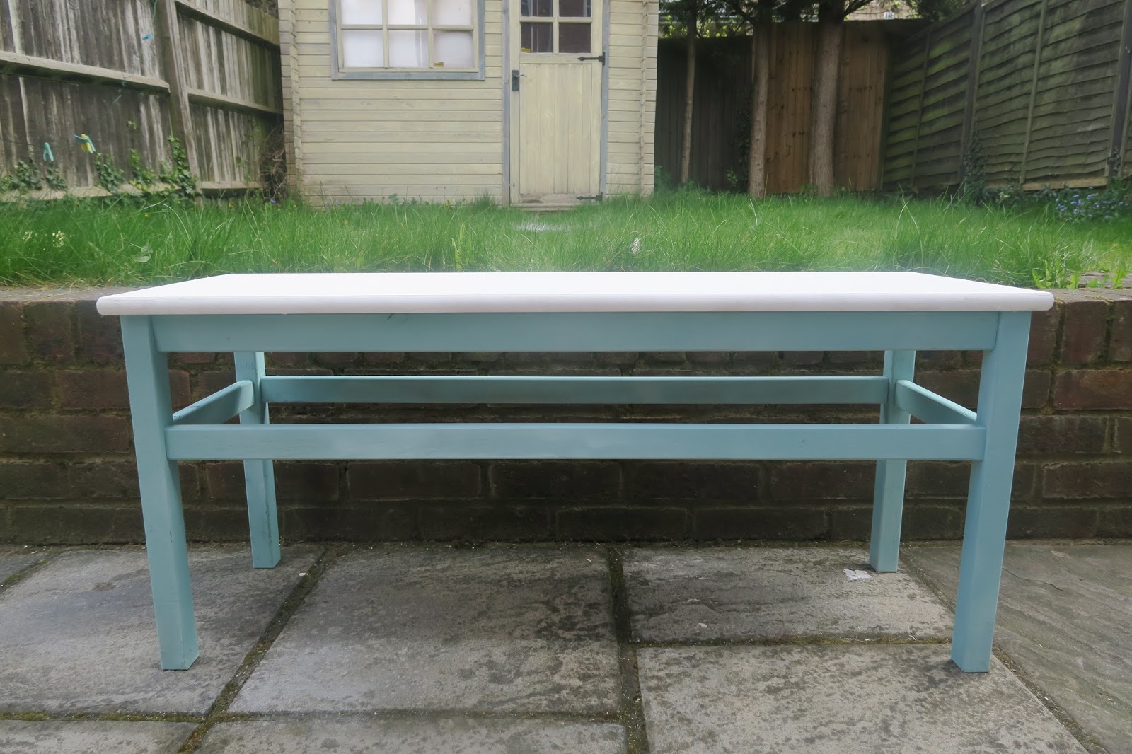 Wooden Bench Makeover with Pinty Plus Chalk Paint LadyBug Home and Designs