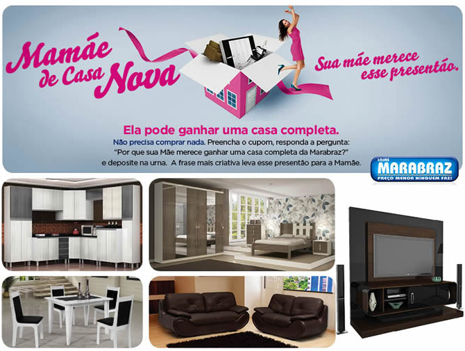 Concurso Cultural Mamãe de Casa Nova Lojas Marabraz
