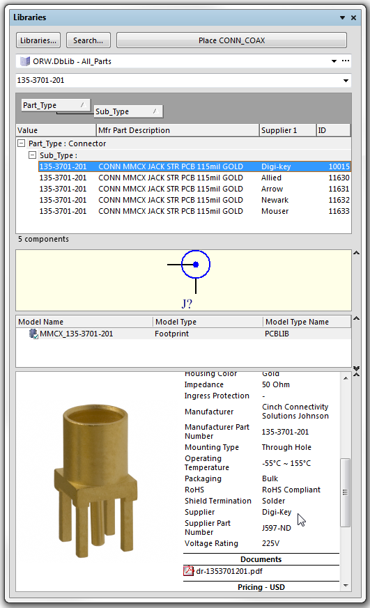 Parts Supplier Information Review