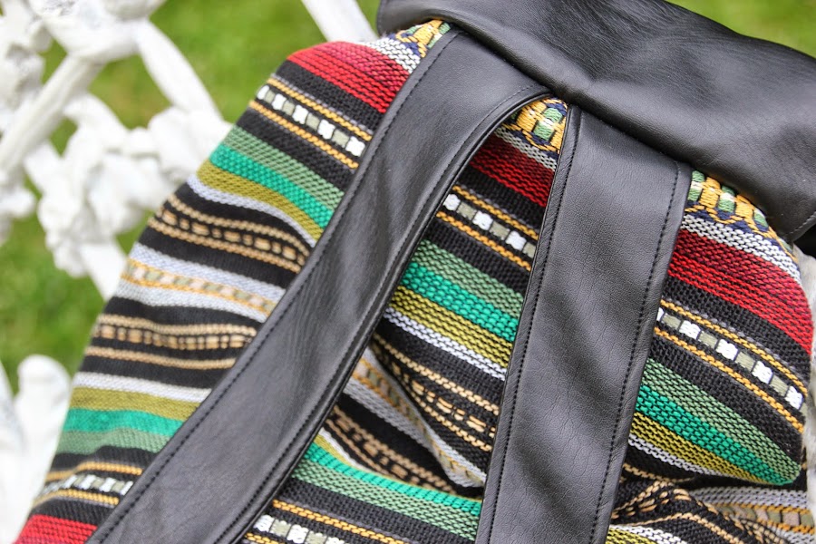 DIY Cómo hacer un bolso Mochila tipo étnico. Blog de costura y blog diy.