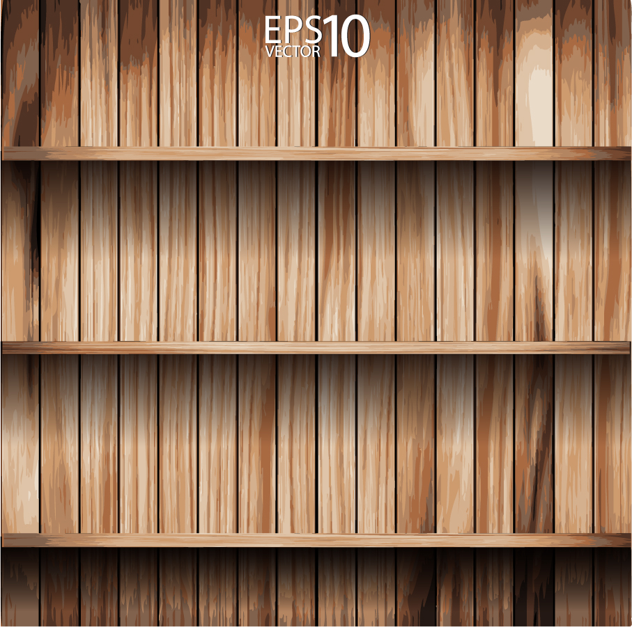 木製の棚 wood grain texture cabinets イラスト素材
