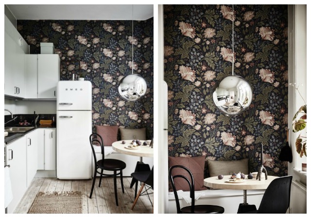 Decoración Fácil: Cocinas con papel pintado