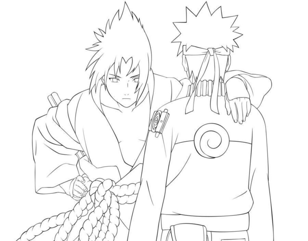 Sasuke Uchiha, um ninja de Naruto para colorir e imprimir