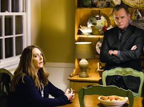 Talia Balsam and Aidan Quinn as Captain Tommy Gregson and his separated estranged wife Cheryl Gregson in CBS Elementary Season 2 Episode 6 An Unnatural Arrangement
