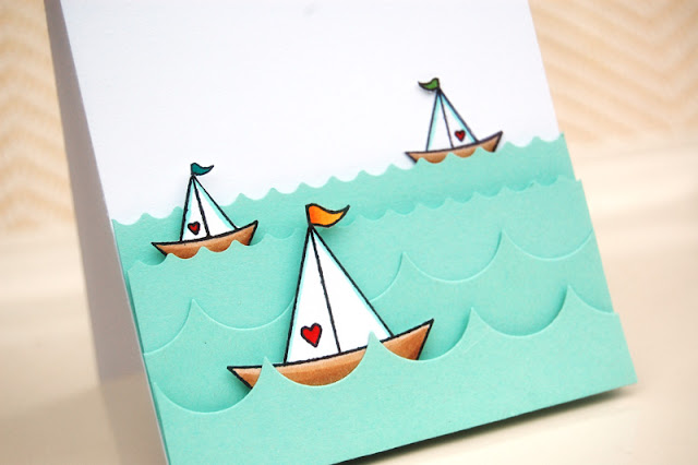 Valentine's craft, You Float my Boat card