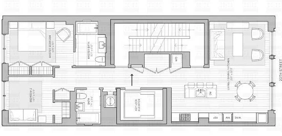 denah perabot rumah mungil minimalis