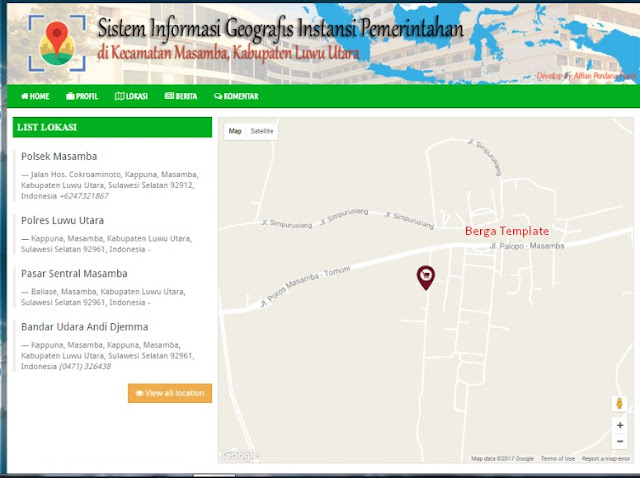 Download Aplikasi GIS Codeigniter TerLengkap Gratis hanya di BERGA