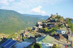 Konhoma with solar lights..The village is 20kms southwest of Kohima , the capital of Nagaland