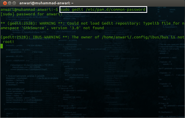 Membuat Minimal Password User Accounts ~ Muhammad Anwari