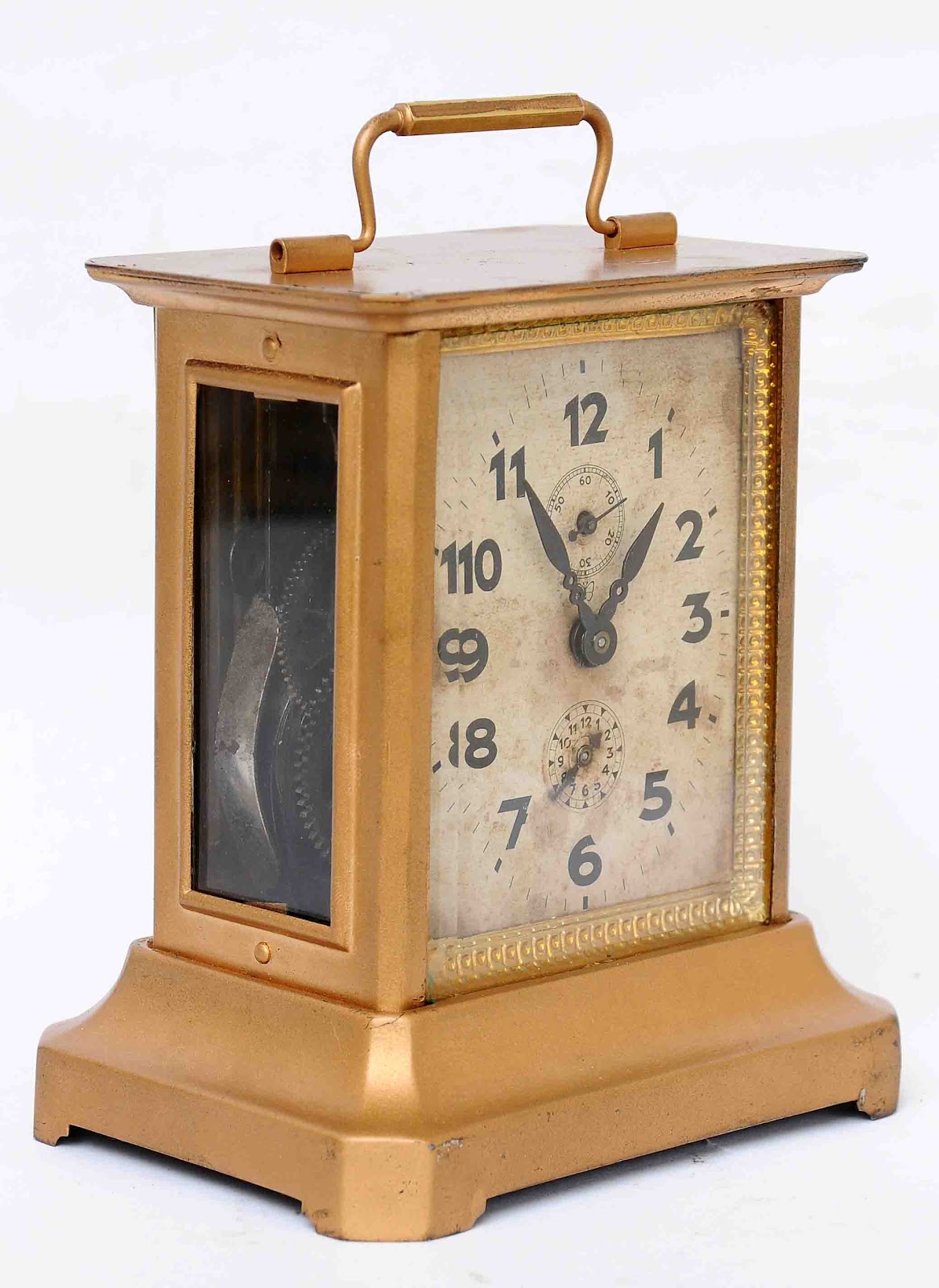 Old Vintage Gallery Antique Musical Carriage Alarm Clocks "Thomas Haller" Germany