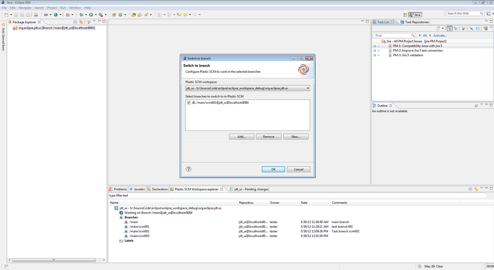 Plastic SCM blog Mylyn Migrate to Plastic SCM 4.0
