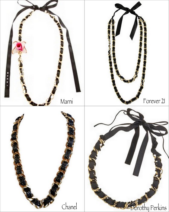 DIY designer inspired ribbon and chain necklace in 4 easy steps |Makeup ...