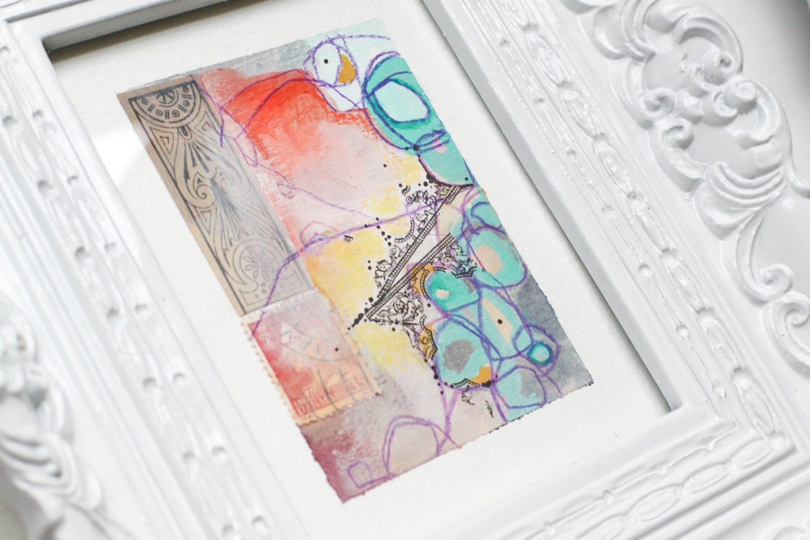 Lauren Spindle : Artist Blog: Mixed media artwork in Vintage frames