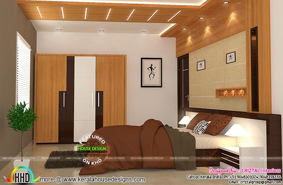 Bedroom interior by Criztal Interiors