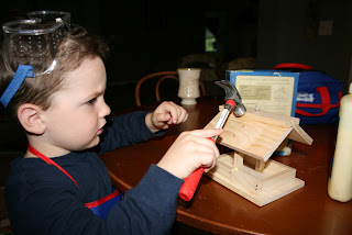 Montessori homeschool wood working toddler